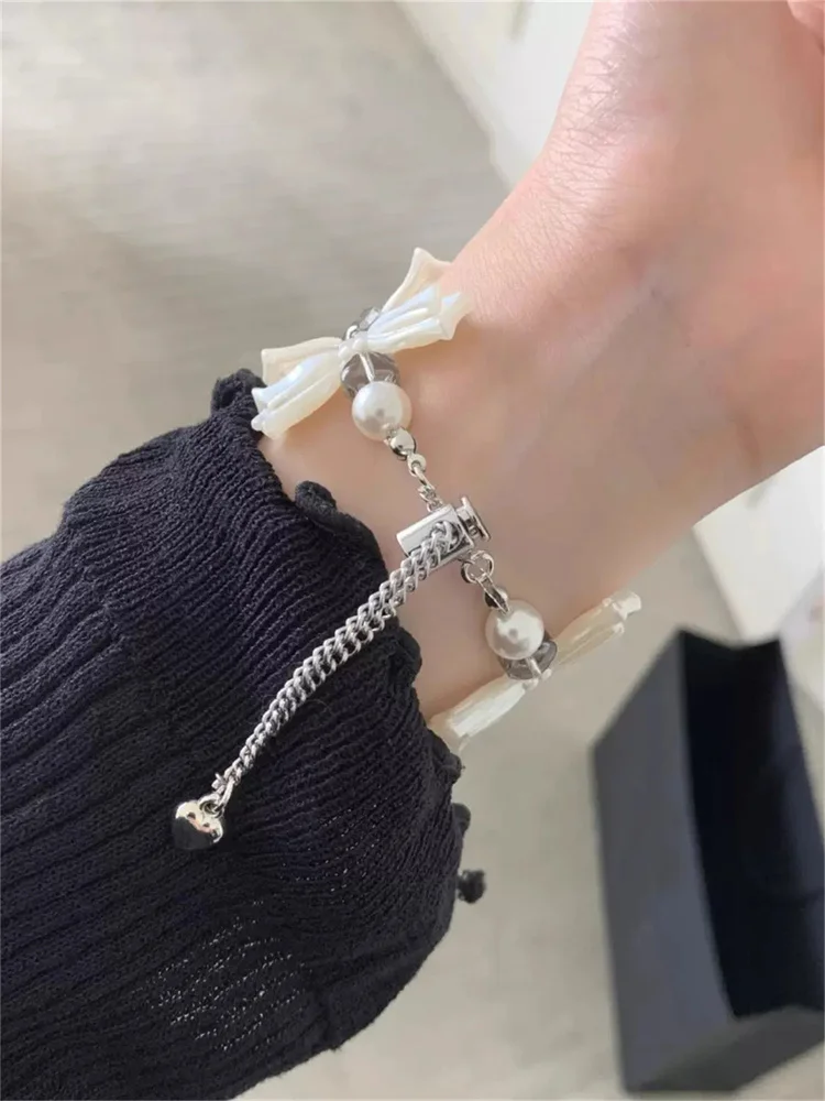 Милый корейский браслет с бантом для Apple Watch Band Ultra2 49 мм 45 44 41 42 38, регулируемый ремешок Correa для часов серии 9 8 7 SE 6