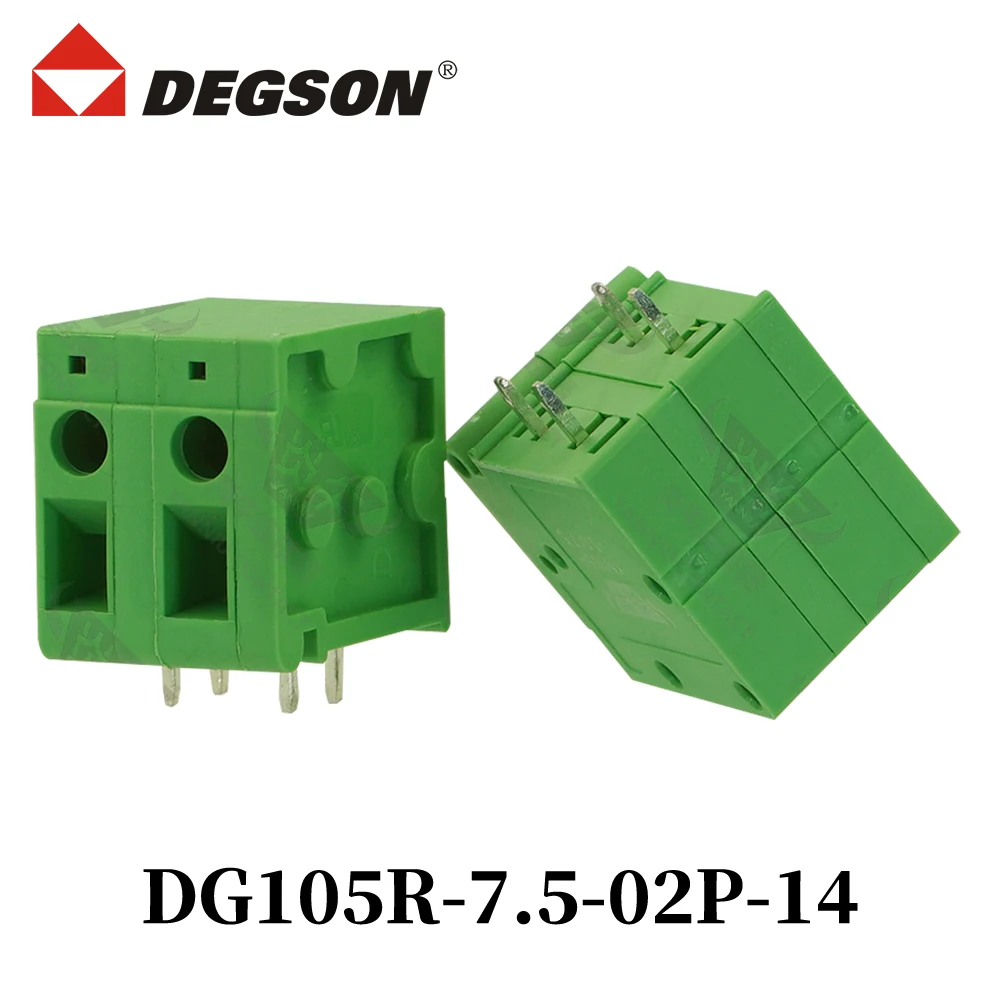 

10 шт. DEGSON DG105R-7.5-04P-14-00ZH винтовой разъем клеммные колодки для печатной платы KFDG105R 2P-12P FRONT2.5 Phoenix контакт 24A 450 В