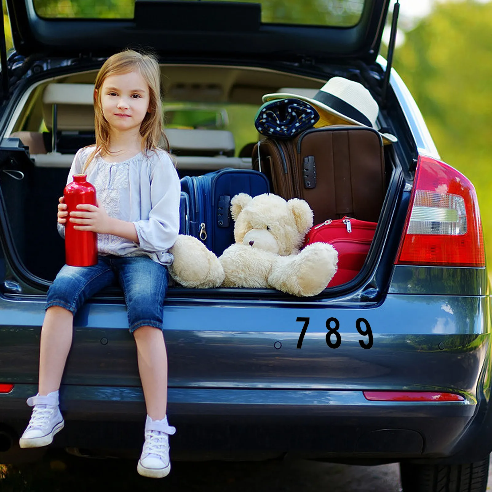 

4Sets Number Reflective Stickers Decal for Mailbox Door Address Number Reflective Stickers 0-9 Numbers Decal