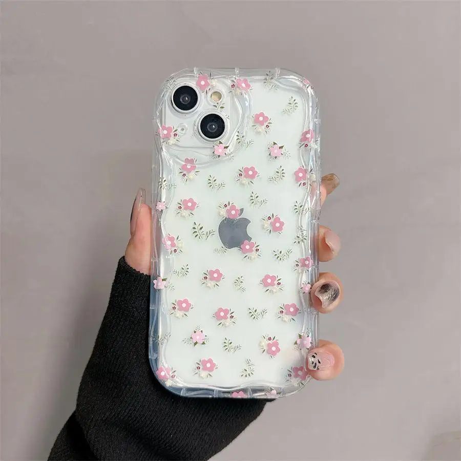 Small Flower Pile Case for Realme C55 C53 C63 C67 C35 C33 C21Y C25Y C30 C21 C11 2021 C20 10 11 12 Pro Plus 8 GT 6 5G Clear Cover