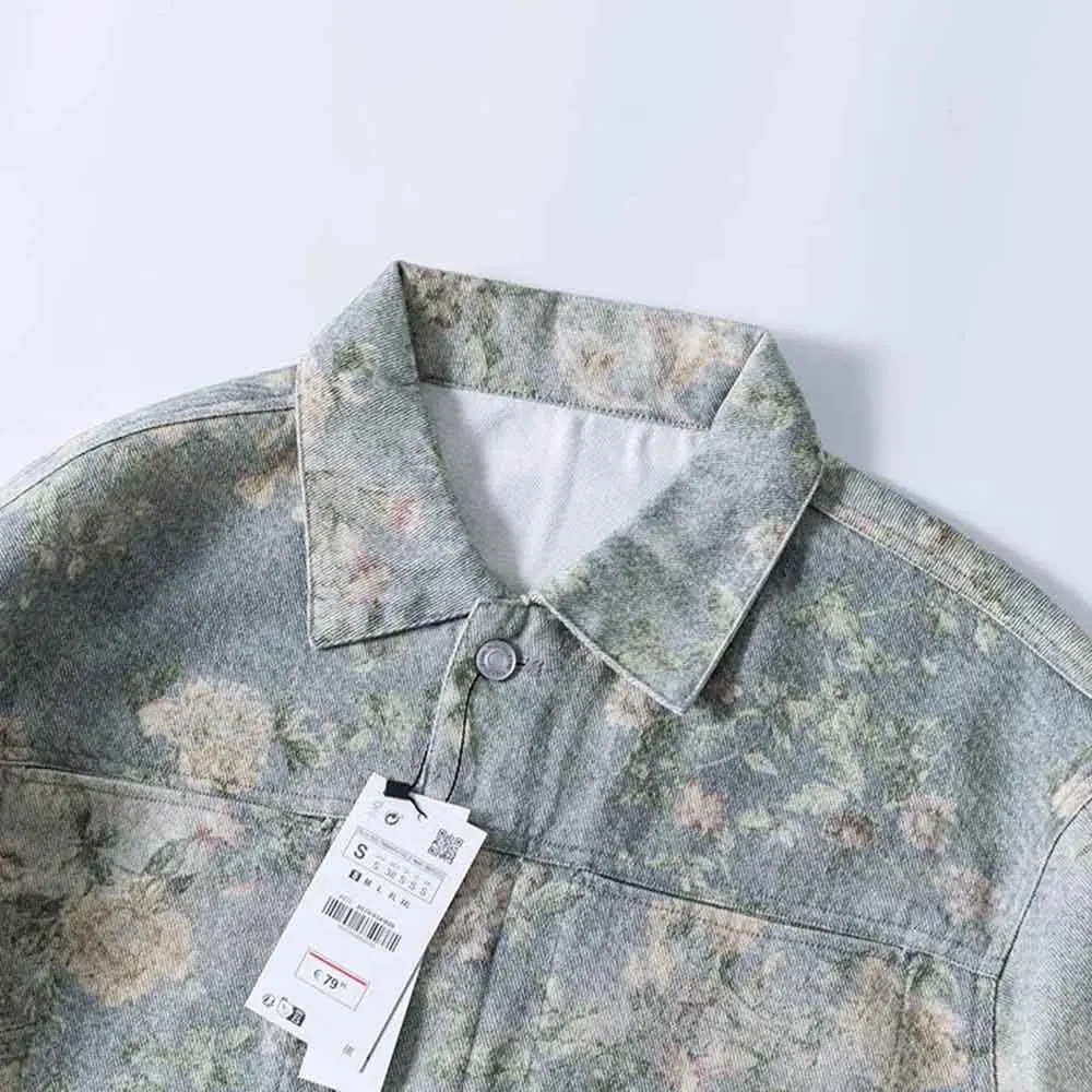 Autumn New Men's Multi-Color Long-Sleeved Denim Jacket American Retro Fashion Trend High Street Casual Loose Niche Men's Tops