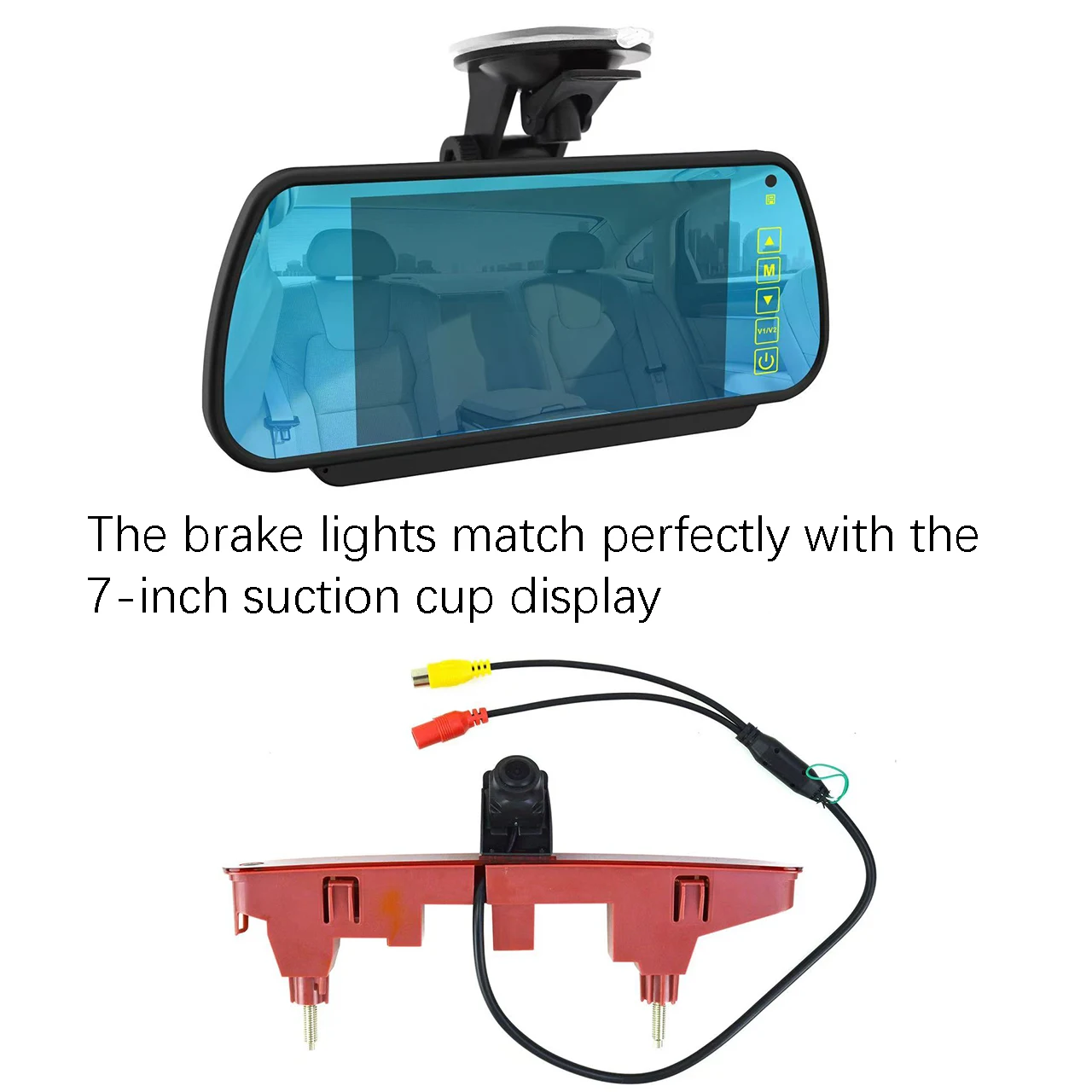 7-inch car rearview mirror display screen with brake lights reverse camera Citroen Berlingo Peugeot Partner II 2008-2016