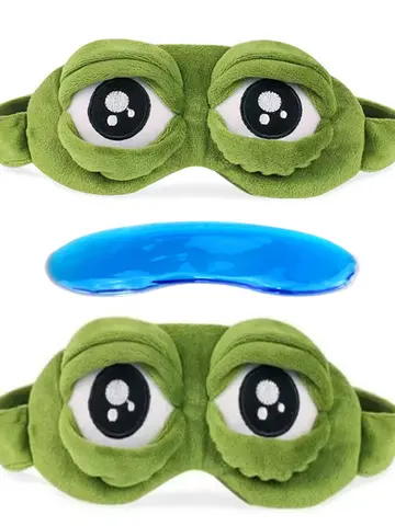 3D Frog Sleep Mask Natural Sleeping Eyeshade Women Men Creative Cartoon Soft Portable Blindfold Travel Office Eyepatch