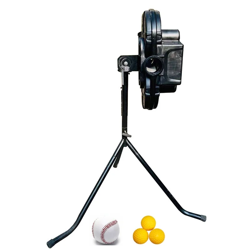 เครื่องขว้างเบสบอลแบบล้อหมุนคู่ ปรับความเร็ว ความสูง และมุมได้ ใช้สำหรับฝึกขว้างและรับ