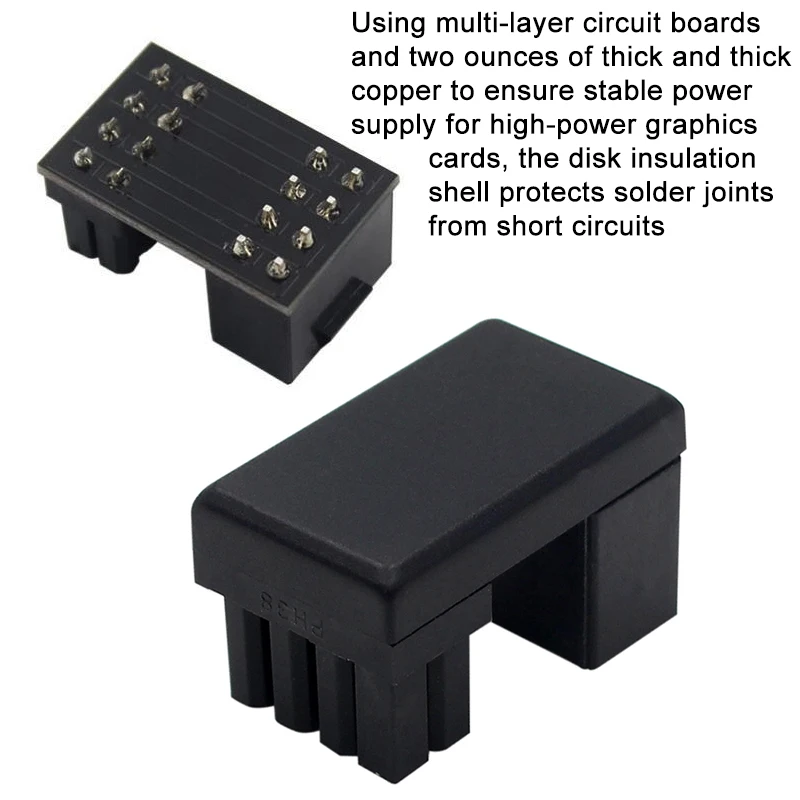 1/5/10Pc Graphics Card 180° Power Supply Adapter Elbow GPU PSU Steering Connector PCI-E 6Pin 8Pin Rotating Wiring Artifact