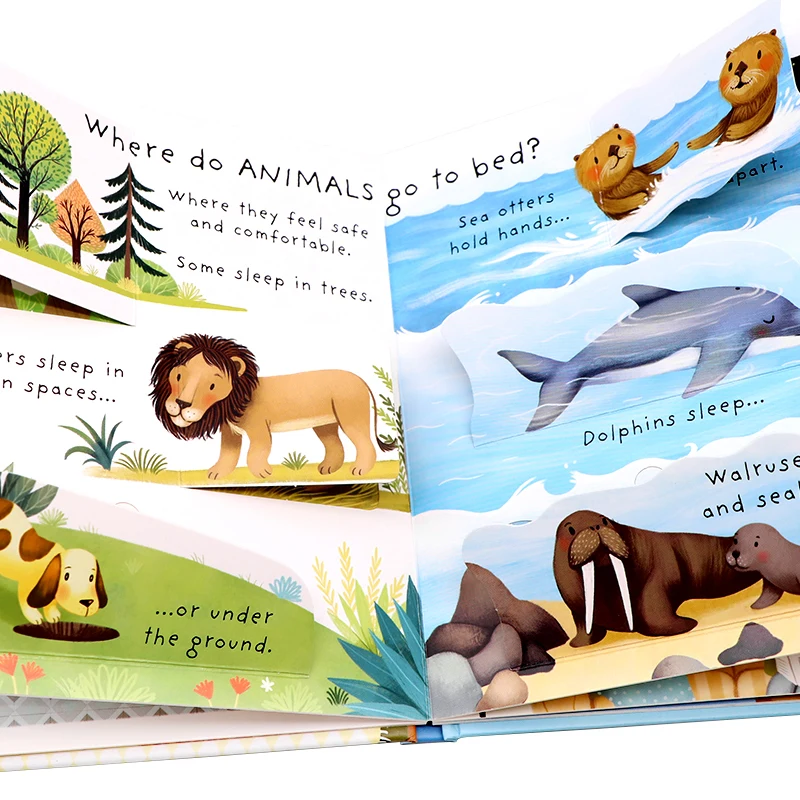 Usborne Lift The Flap أسئلة وأجوبة أولى جدًا لماذا يجب أن أذهب إلى السرير؟ كتاب صور تعليمي باللغة الإنجليزية من مونتيسوري