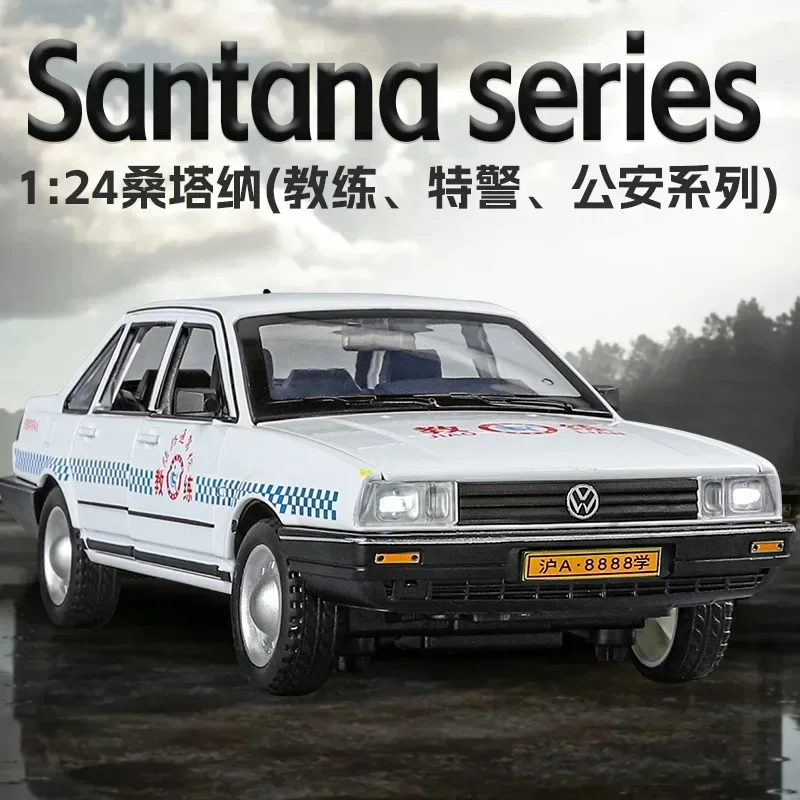 

Simulation 1:24 Volkswagen Santana alloy police car version model ornaments, children's toys, birthday gifts