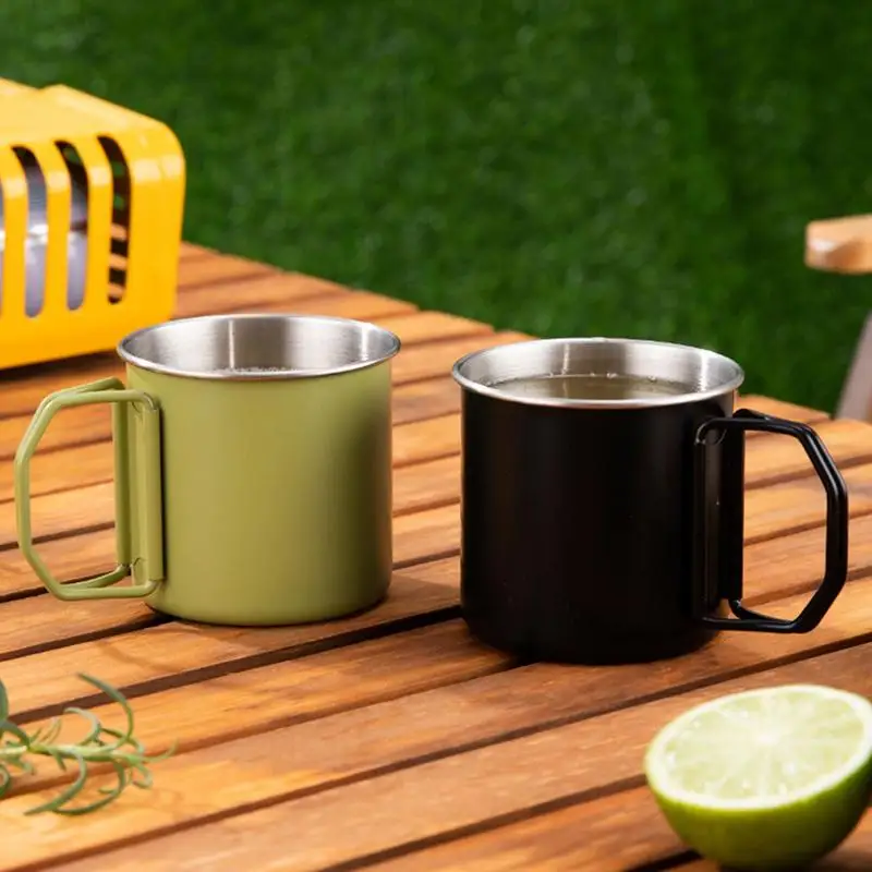 350ML Outdoor Camping Hiking Tea Mug Cup Stainless Steel Coffee Cup Office School Gift Useful  for Milk Ice Water Juice Coffee