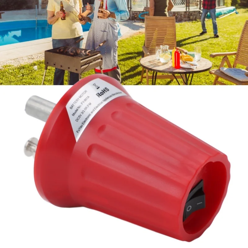 Universal Electric Rotisserie Motor 22KG Torsion BBQ Grill Rotator For Outdoor Barbecue Water Resistant Switch Included