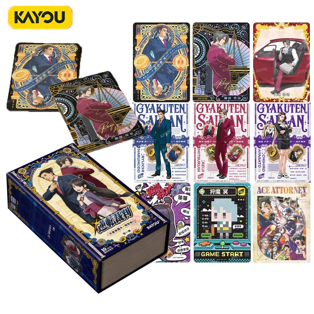 Genuine Ace Attorney Collection Cards Ultra Rare Limited Edition Phoenix Wright Anime Character Collectible Trading Cards