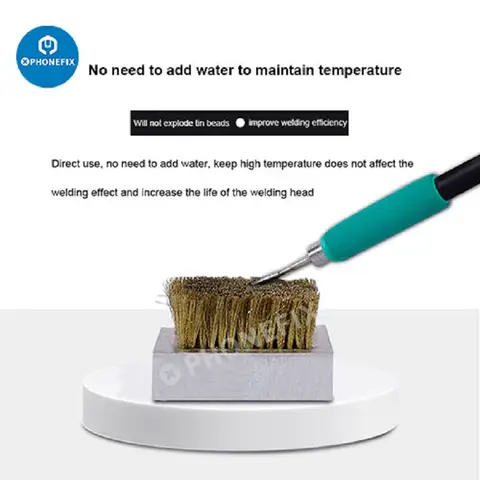 WL Cleaning Brush Soldering Iron Tips Motherboard Welding Pad Steel Wire Cleaner for BGA Rework Station Tip Nozzle Cleaning Tool