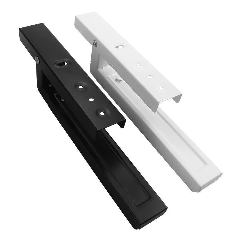 Wall-Mounted Kitchen Microwave Stationary Rack Mounting Bracket Retractable Folding Storage Rack