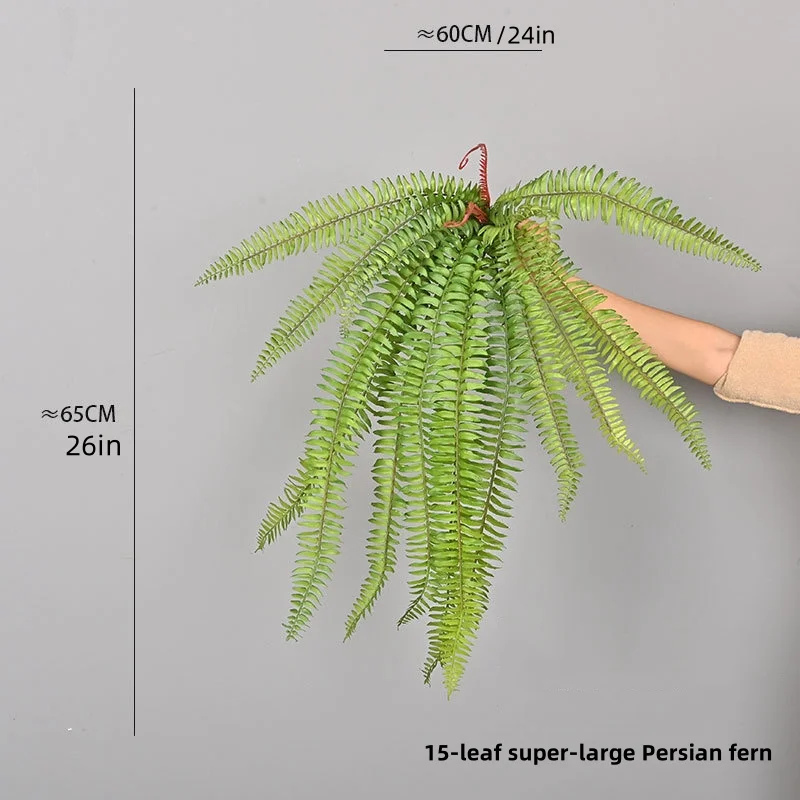 

Large plant Persian grass fake leaves wall hanging green potted landscape garden outdoor living room interior home decoration