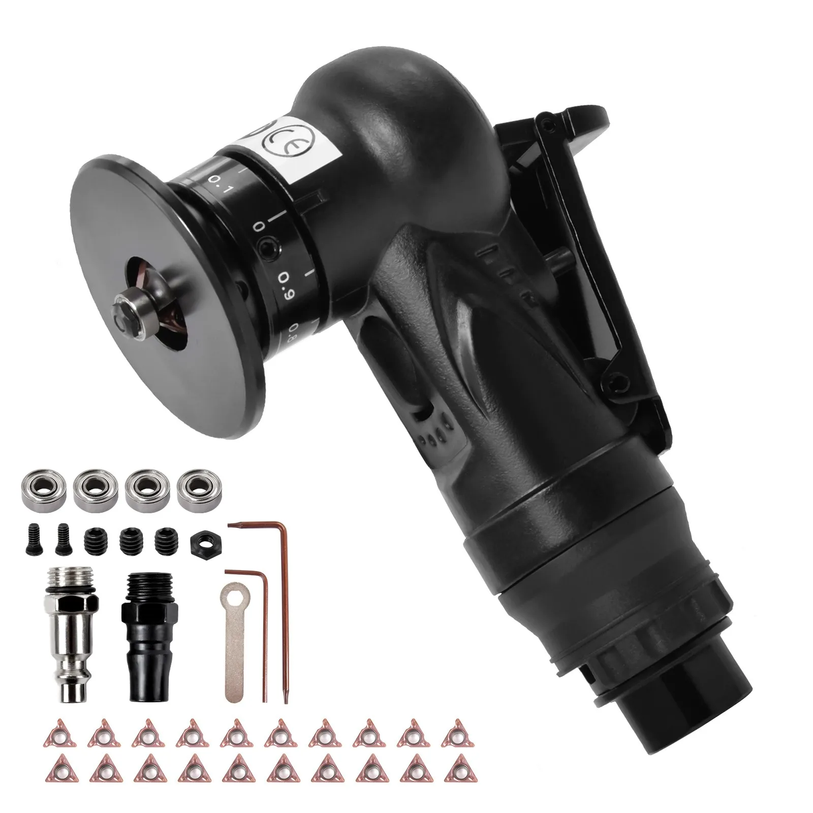 Pneumatic Chamfering Tool, 45 Degree Metal Deburring Trimming Chamfering Machine,Chamfering Machine Arc Edge Beveler Kit