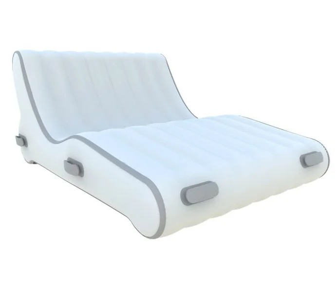 Inflatable Swimming Pool Chair White Sofa Outdoor Pvc Water Deck Floating Bed