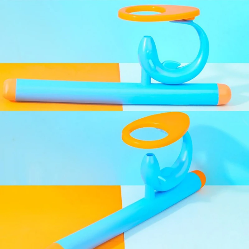 1 conjunto crianças presentes engraçados tubo de plástico soprando bola brinquedos para crianças esportes ao ar livre jogos treinamento equilíbrio aprendizagem adereços