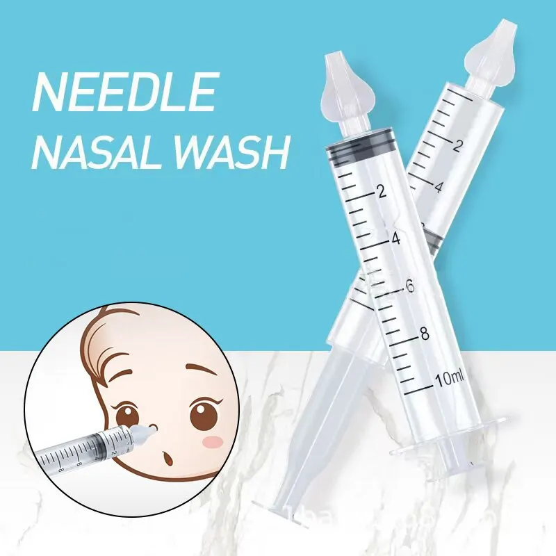 

2Pcs Baby Nose Cleaner Nasal Washer Needle Tube Washer 10ML Infant Nasal Aspirator Cleaner Syringe Washing Baby Care Tools