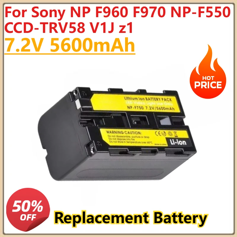 

5600mAH USB Output F730 F770 NP-F750 Battery LED Power Indicator for Sony NP F970 F960 NP-F550 CCD-TRV58 V1J z1
