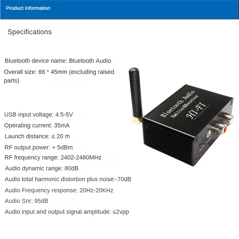 B63B-Bluetooth Audio Emitter Receiver Bluetooth 5.3 เครื่องส่งสัญญาณอะแดปเตอร์เสียงไร้สายสเตอริโอ