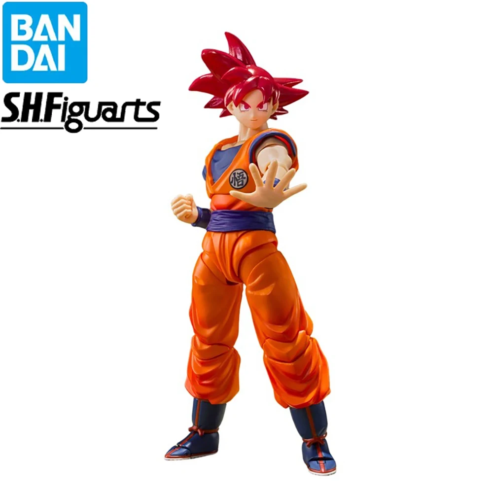 

Pre Sale BANDAI S.H.Figuarts Dragon Ball Son Goku Ssj God Saiyan God of Virtue Collectible Action Figures Model Toys for Fans