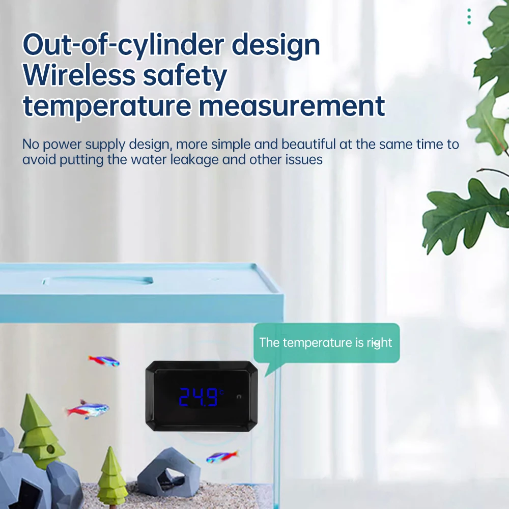 Termometro per acquario autoadesivo 0-50 ℃ termometro elettronico con Display digitale LCD ad alta precisione con batteria