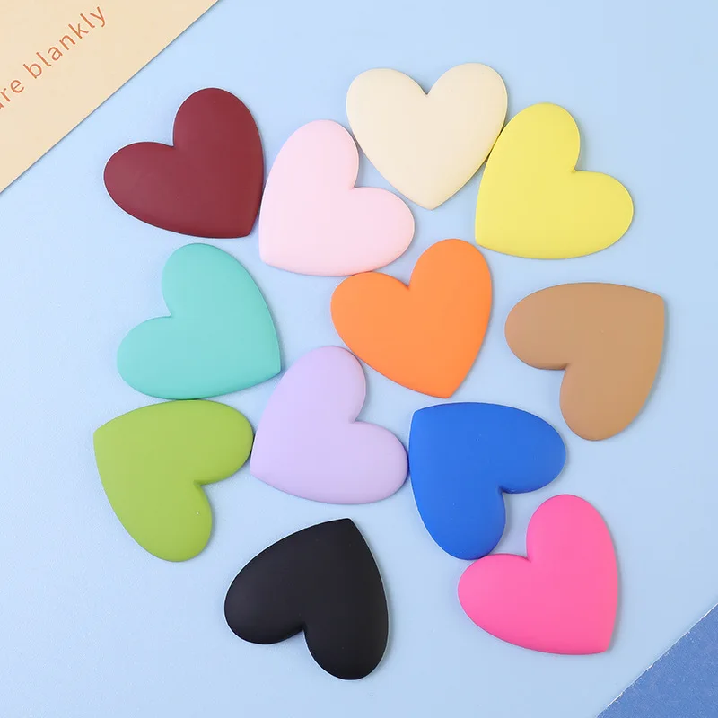 Kawaii Flatback Resin Glitter Heart Scrapbook Cabochon DIY Handmade Hair Bow Decoration Headwea Accessories