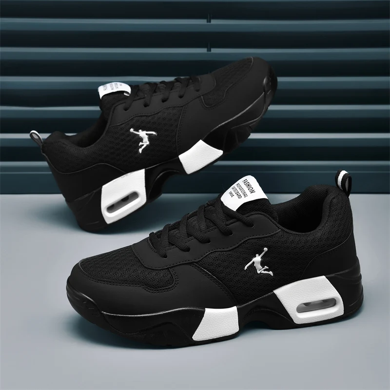 Men's Breathable Sneakers Lightweight Mesh Shoes Lace Up Outdoor Athletic Jogging Men Casual Running Shoes Zapatillas Hombre