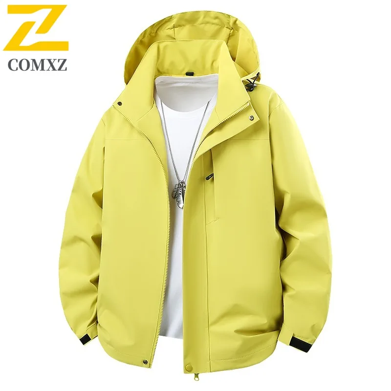 

COMXZ мужской плащ премиум-класса для пешего туризма, путешествий, американские ретро ветрозащитные куртки для рыбалки, уличные водонепроницаемые прогулочные куртки