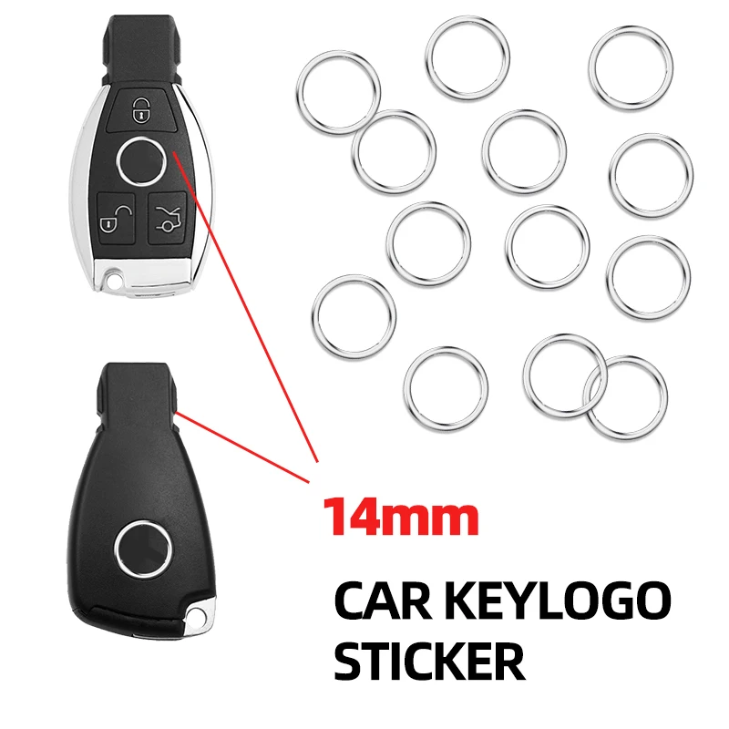13mm chave do carro emblema adesivos acessórios para mercedes benz amg e s c a b classe gle gls cls glc cla gla glk glb w205 w221 w177