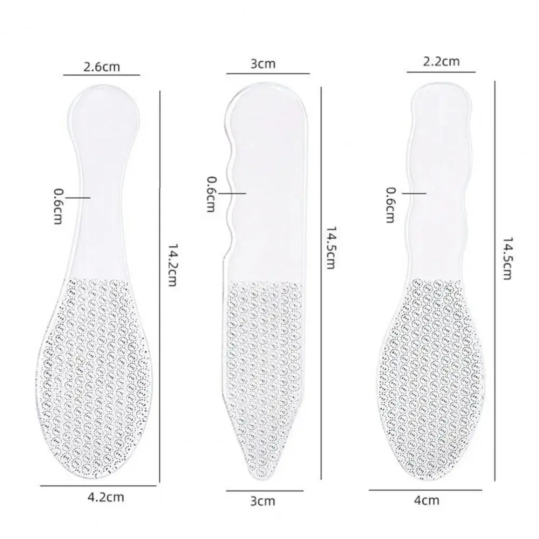 Rimozione calli in vetro Lima per piedi Smerigliatrice esfoliante per piedi Pelle dura morta Rimozione calli Scrubber per piedi Pedicure Strumenti per la cura dei piedi