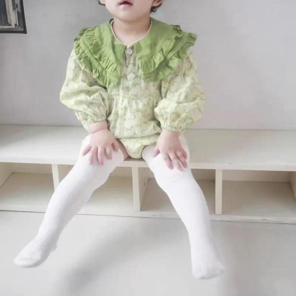 3Pairs Elastic Long Tube Calf Socks Baby Stripe Cute Animals Infant Cotton Stockings Cotton Toddle Cartoon Above Knee Socks Kids
