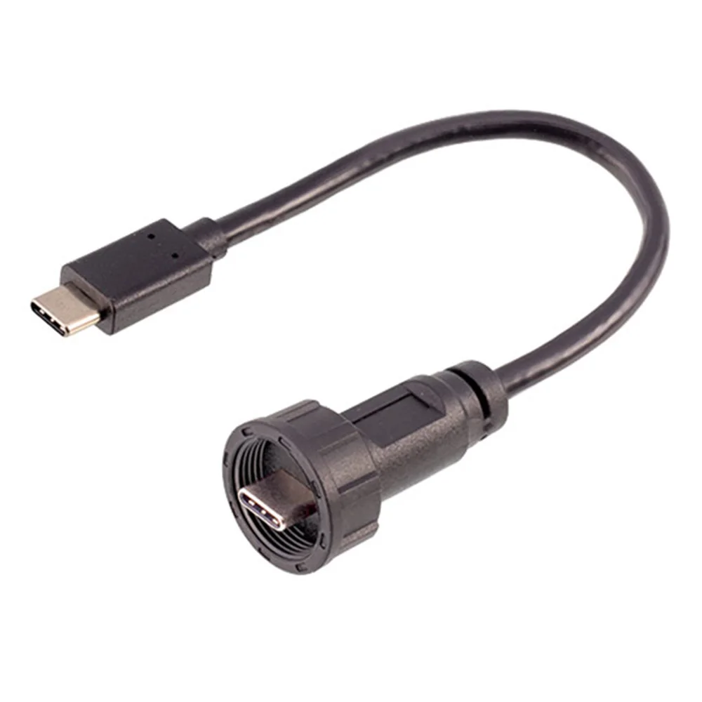 Threaded TYPE C Waterproof IP67 IP68 Charging Data Connector USB 3.1 Type-C Male Female Installation PCB Plug Socket USB3.1
