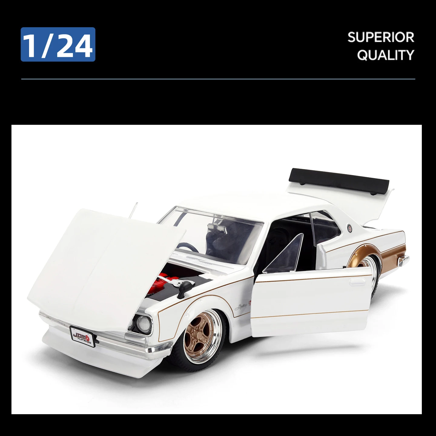 جادا 1:24 JDM نيسان سكاي لاين 2000 GTR 1971 سبيكة سيارة Diecasts ولعبة المركبات نموذج سيارة مصغرة مقياس نموذج سيارة للأطفال