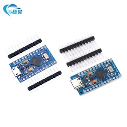 Pro Micro ATmega32U4 para Arduino, 2 pinos de linha, ATmega328, Mini ATMega32U4, 5V, 16MHz