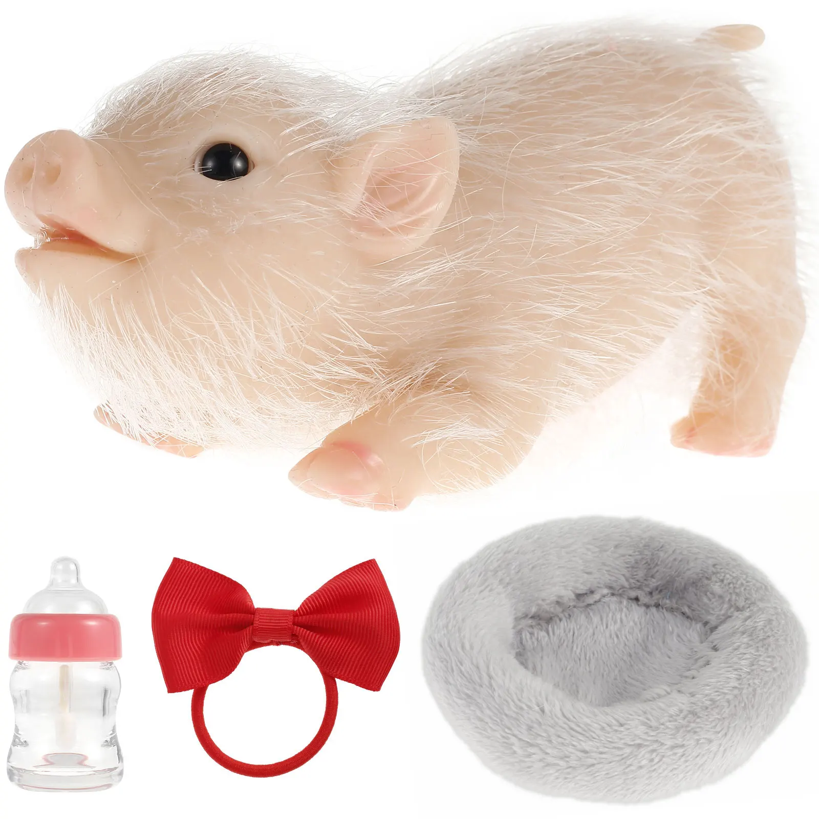 Silicone Pig Doll Toy Cute Miniature Kid Piggy Toys Pig Reborn Realistic Pig Toy Interesting Kid Christimas Birthday Dolls Gift