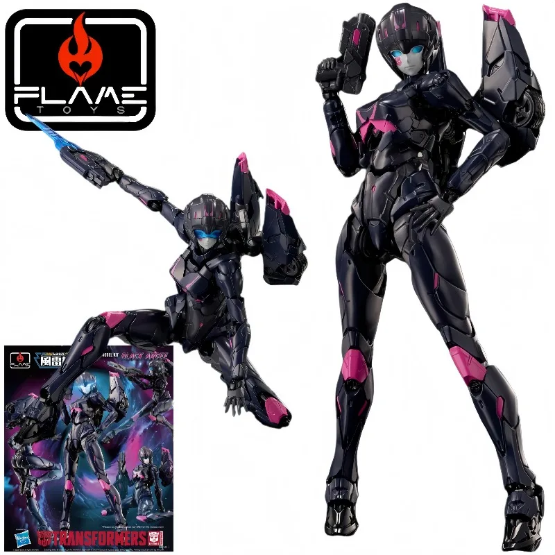 Flame Toys Furai Model Black Arcee Transformers Assembly Model Kit 16cm Highly Movable Collectible Robot Hobby Action Figure