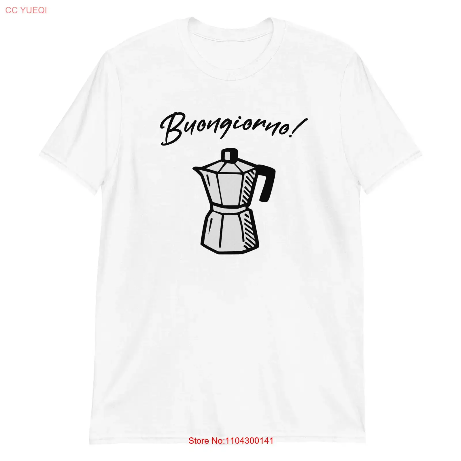 New Buongiorno Espresso Coffee Moka Mens Size T-Shirt