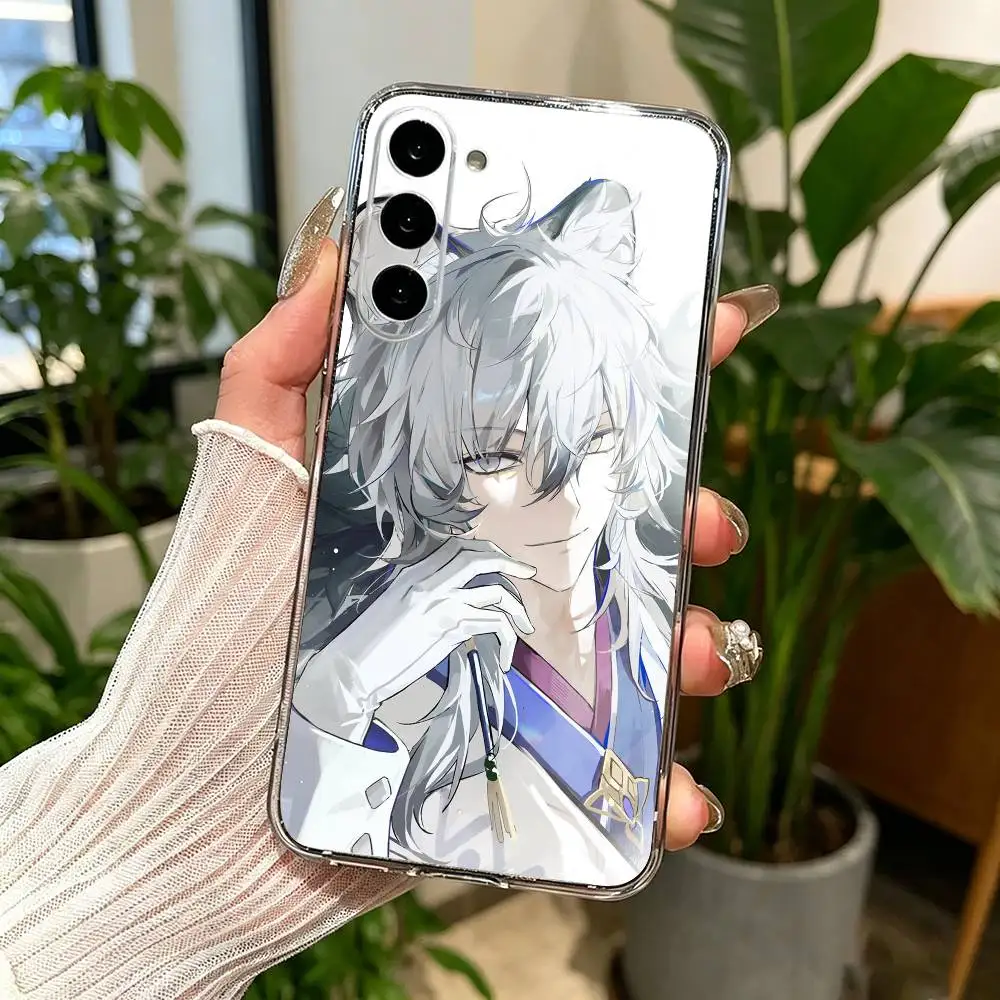 Прозрачный жесткий чехол AK SilverAsh Snow Leopard Daddy для Samsung A71 A70 A52 A51 A40 A30 прозрачная крышка