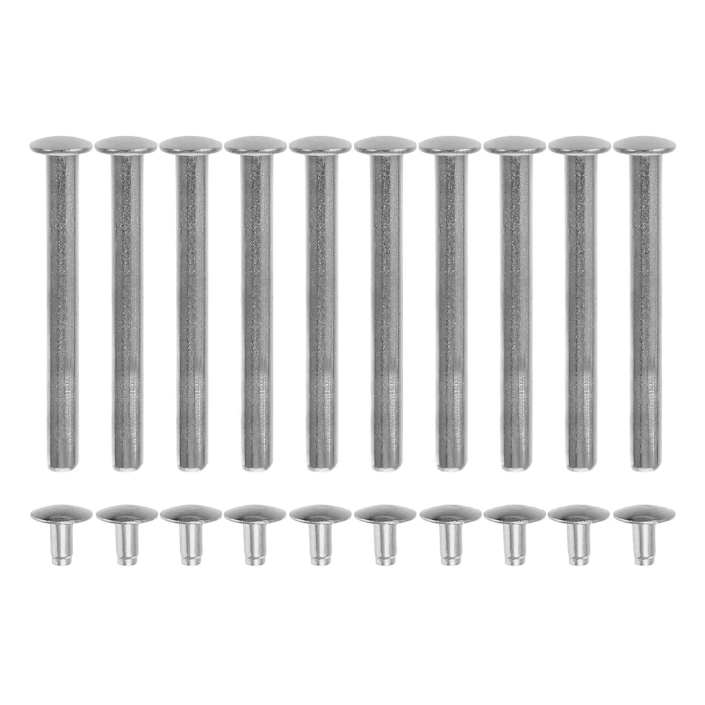 10 Sets Fan Shaft Handheld Rivet Nut Metal Rivets Stainless Steel Binding Post Screws Socket Cap