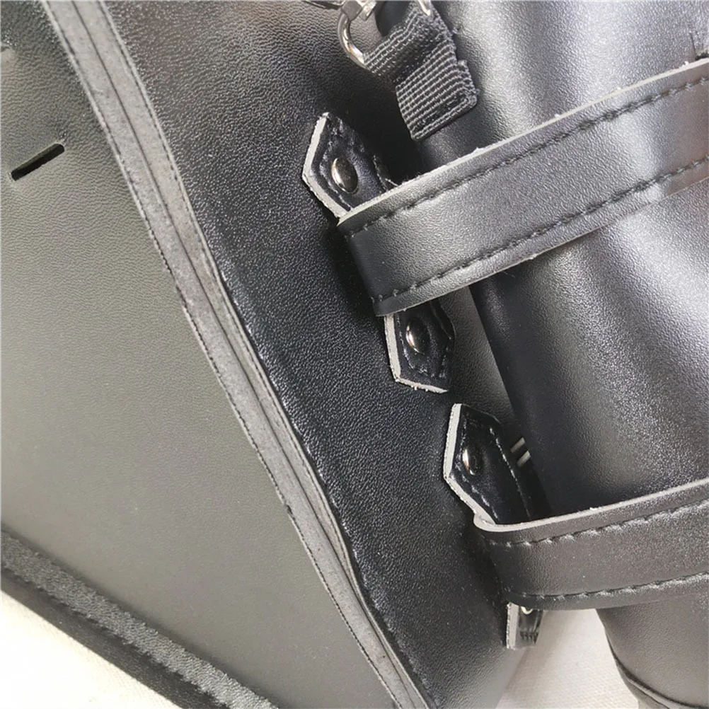 

Motorcycle Side Bag Waterproof Thickened Pu Storage Pouch For Bike Cycling Repair Tools Phone Money Outdoor