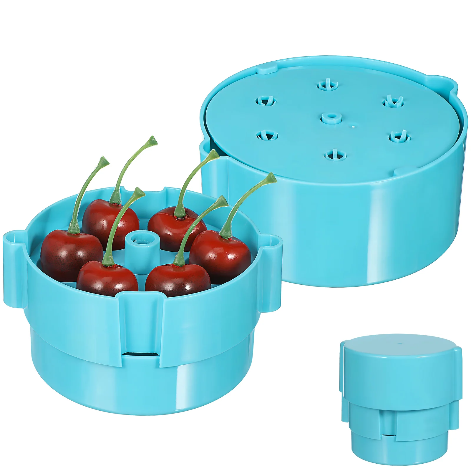 

Cherry Pitting Tool 6 Holes Red Date Pitter Core Removing Plastic Picker Kitchen Accessory Manual Cherry Pitter Easy