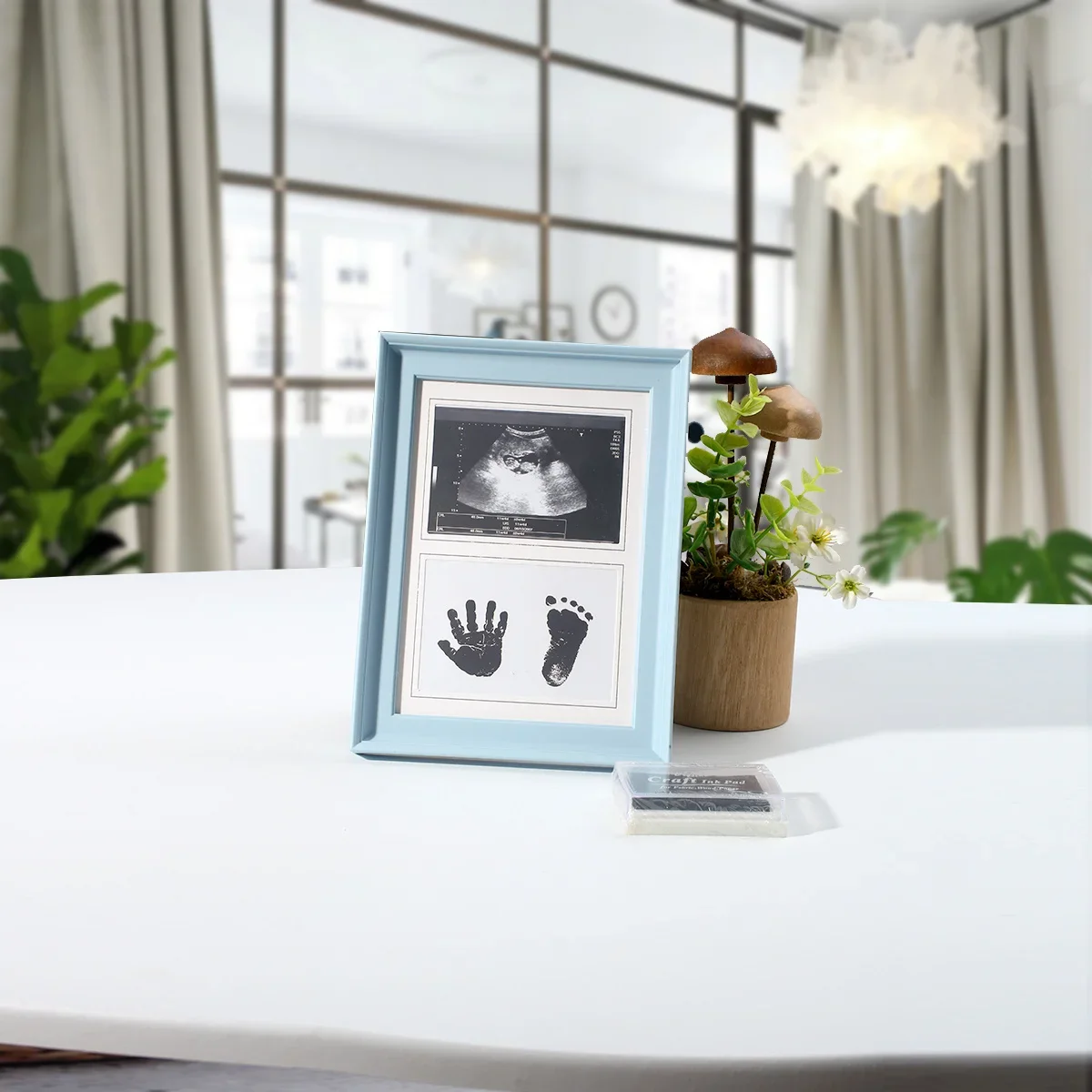 Ylsteed Newborn Photo Frame Newborn Footprint Ink Pad Hand And Footprints Growth Record Baby Photo Frame Newborn Photo Props