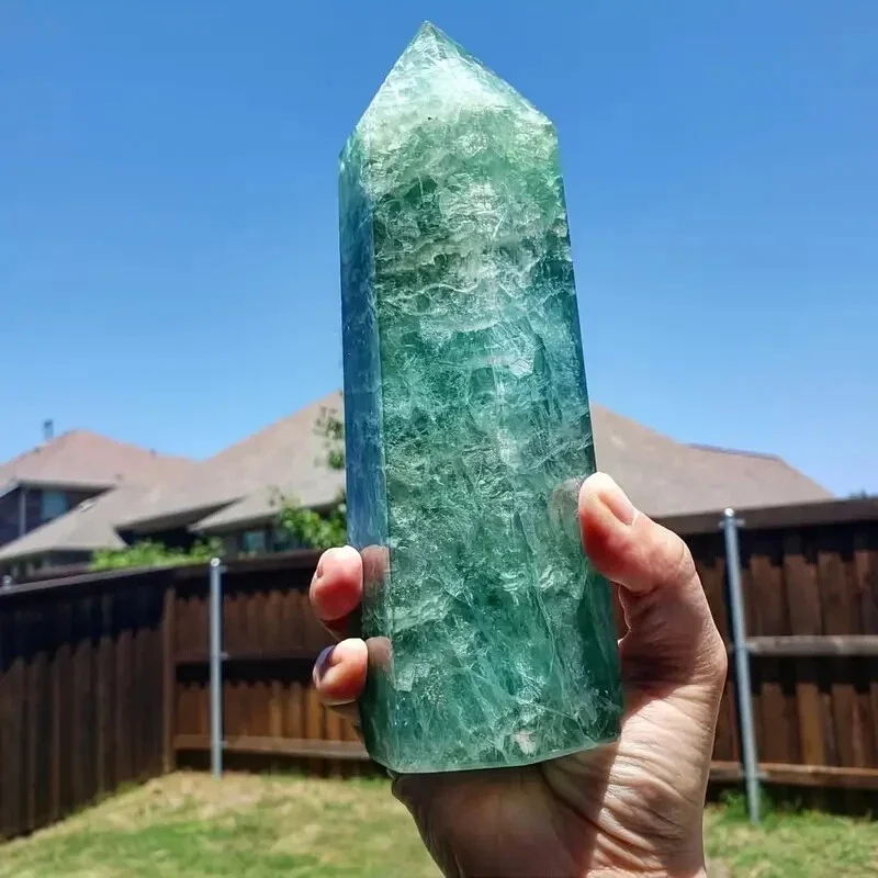 Natural Fluorite Tower, Enhancing Vitality, Home Decoration, Demagnetization Divination, Purification Meditation, Gift, Collecti