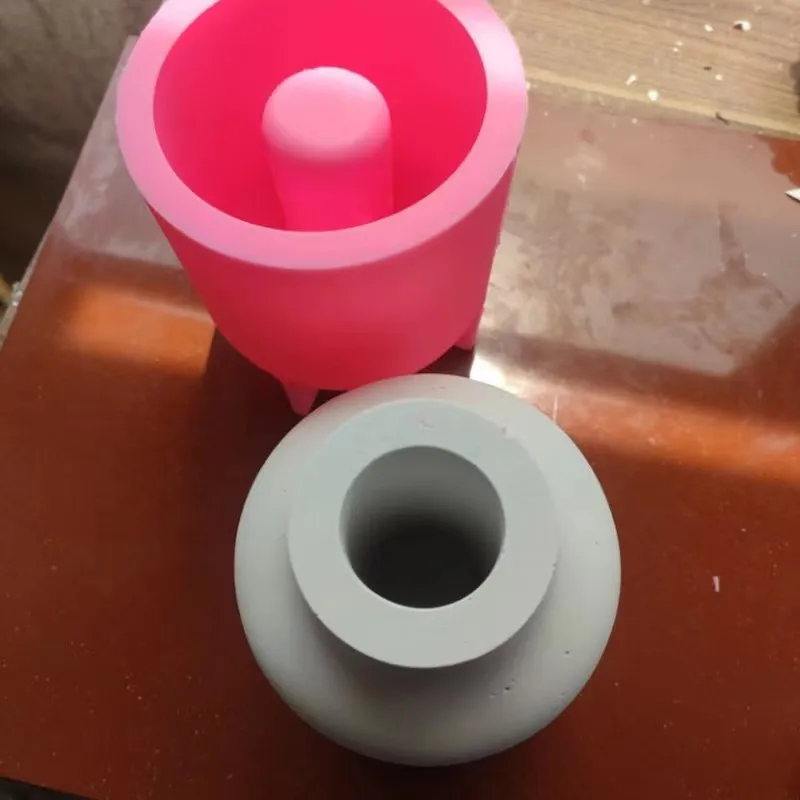 Imagem -05 - Molde de Silicone de Vaso de Resina Epóxi Grande Faça Você Mesmo Vaso de Flores de Gesso Concreto Decoração de Jardinagem para Casa