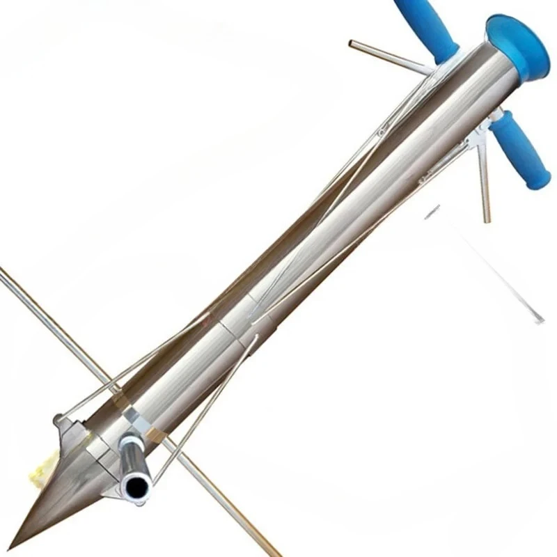 Garden Seedling Transplanter Vegetable Flower Tube Planter Manual Agriculture Transplanting Seeder Dual Control Cylinder Tool