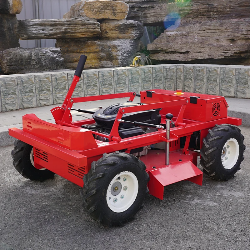 Remote Control 10 180mm Cutting Height Adjustment Lawn Mower Remote Control Wireless Grass Cutting Machine
