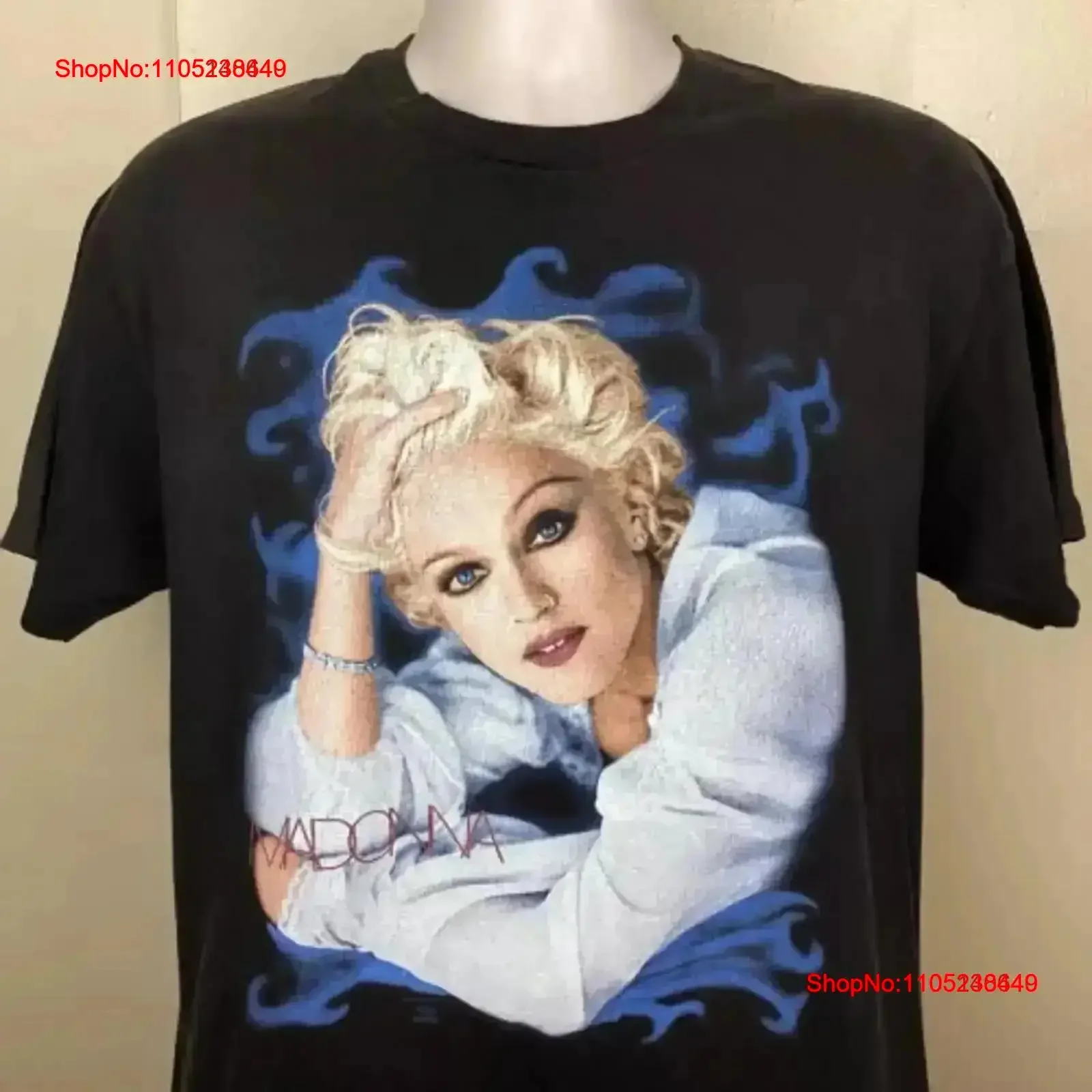 Vtg 1994 Madonna Bedtime Stories T Shirt Black L 90s Pop Music Singer Single vintage Washed homme Soft Casual Breathable