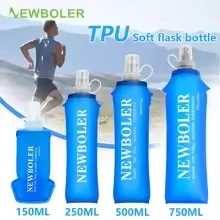 TPU Folding Soft Flask 250/500/750ml Collapsible Water Bottle for Running Hiking Camping BPA Free Portable Sport Water Bag