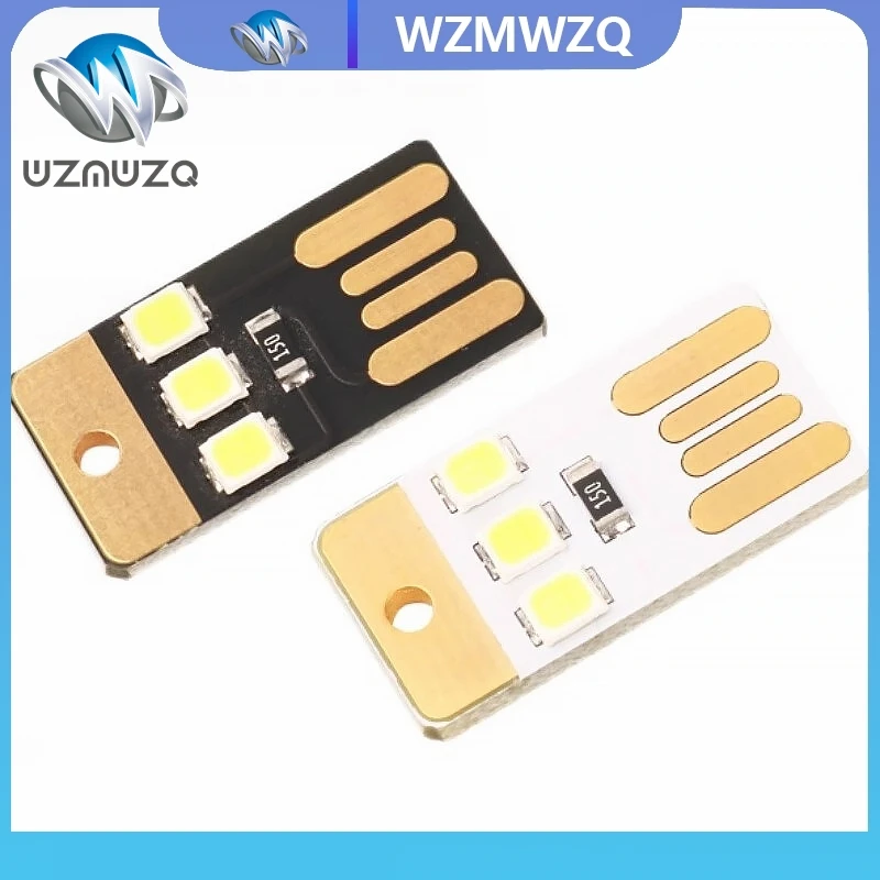 5pcs/lot Camping Night Hiking Tent Lamp Light Outdoor Portable Energy Saving Flashlight Mini Ultra-thin Mobile USB LED Keychain