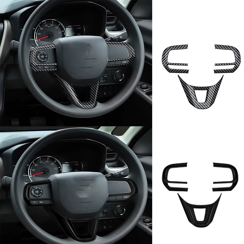 

For Daihatsu MOVE 2025 2026 Car Steering Wheel Panel Cover Trim Stickers Frame ABS Carbon Fiber Modification Car Accessories